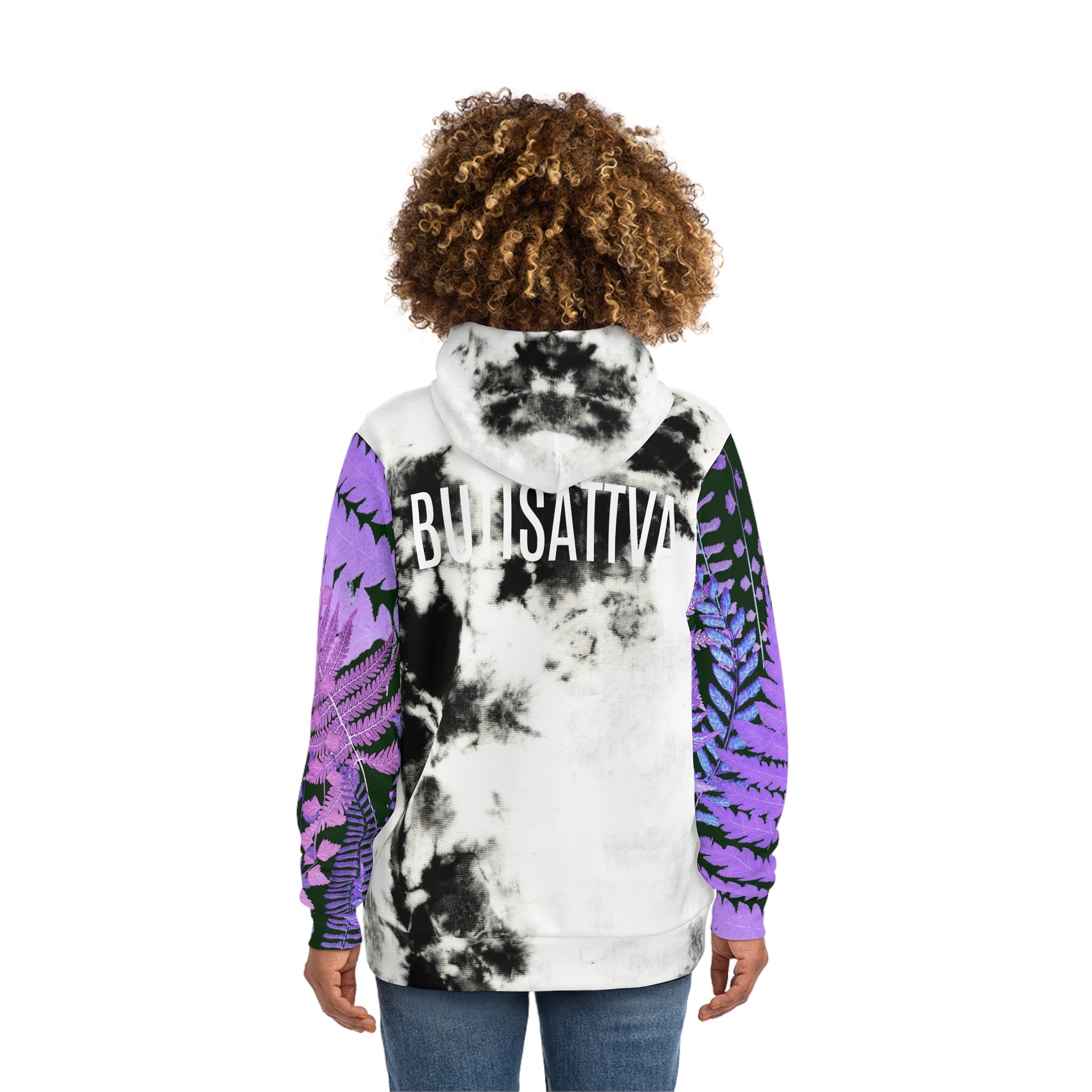 IAMBUTI Contrast Hoodie // Tie Dye x Purple Fern
