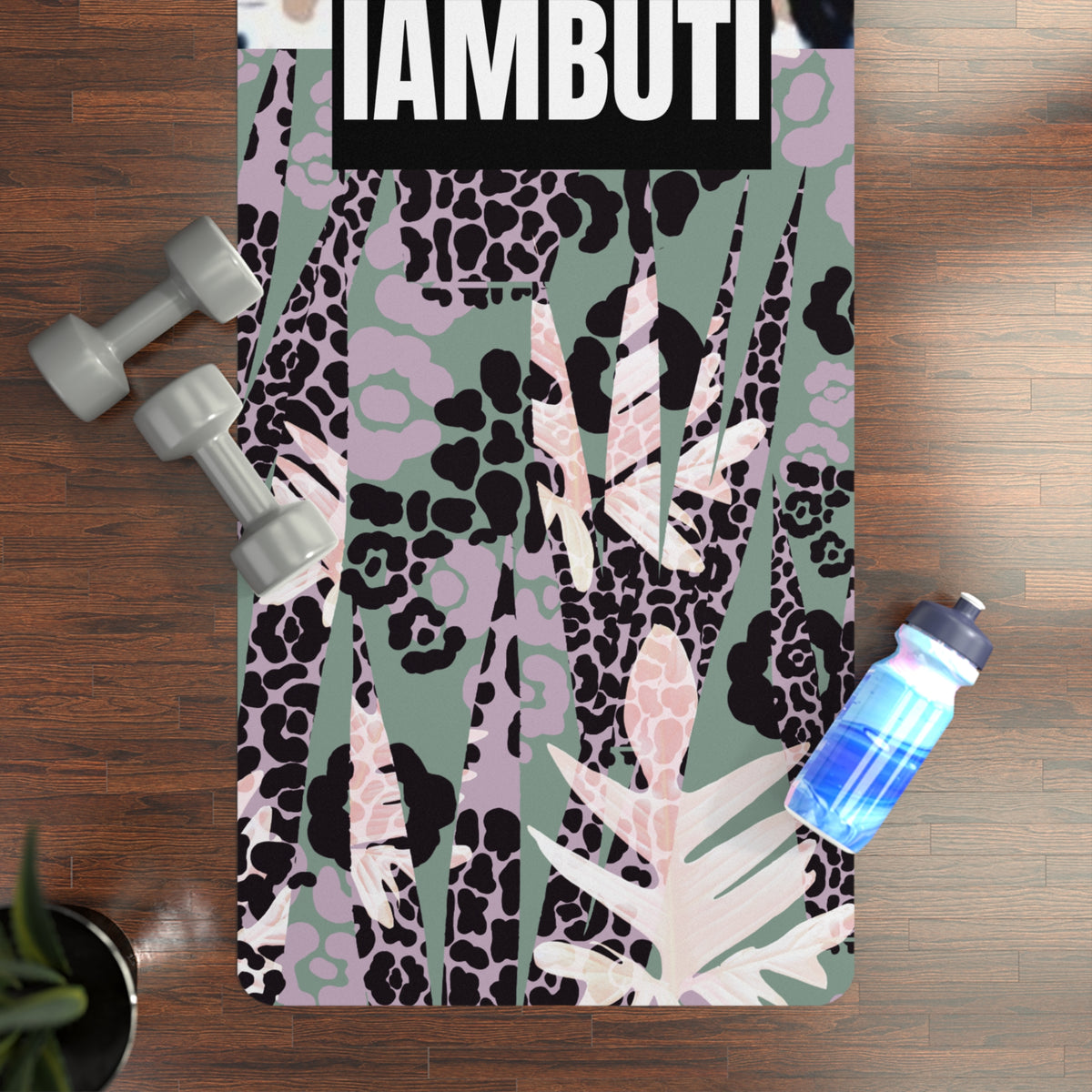 Abstract Duo-Jungle IAMBUTI Yoga Mat
