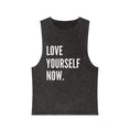 Load image into Gallery viewer, Love Yourself Now Stonewash Tank Top