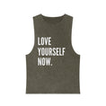 Load image into Gallery viewer, Movement Squad Love Yourself Now Stonewash Tank Top