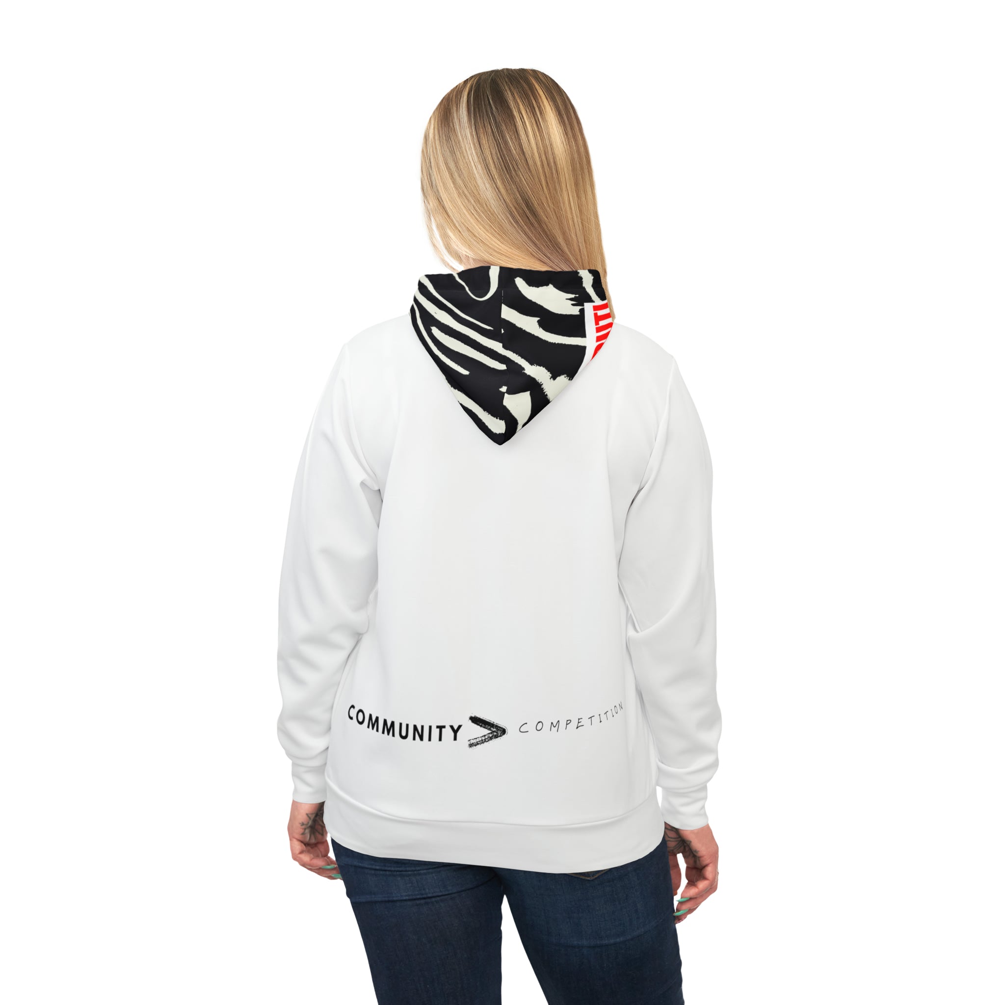 IAMBUTI Contrast Hoodie // Glitch Zebra