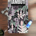 Load image into Gallery viewer, Subtle Floral x Abstract Cheetah IAMBUTI Yoga Mat
