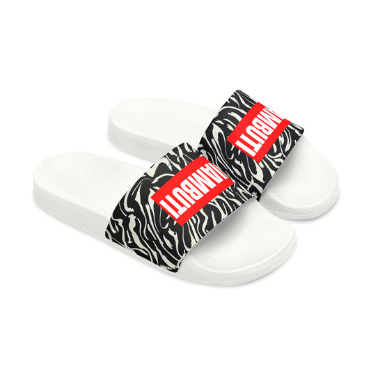 IAMBUTI Glitch Zebra Women's Slides