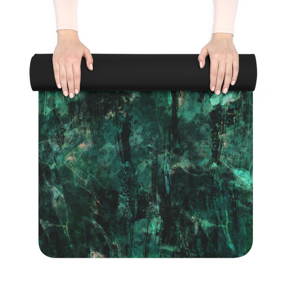 Dark Tropical x Emerald IAMBUTI Yoga Mat