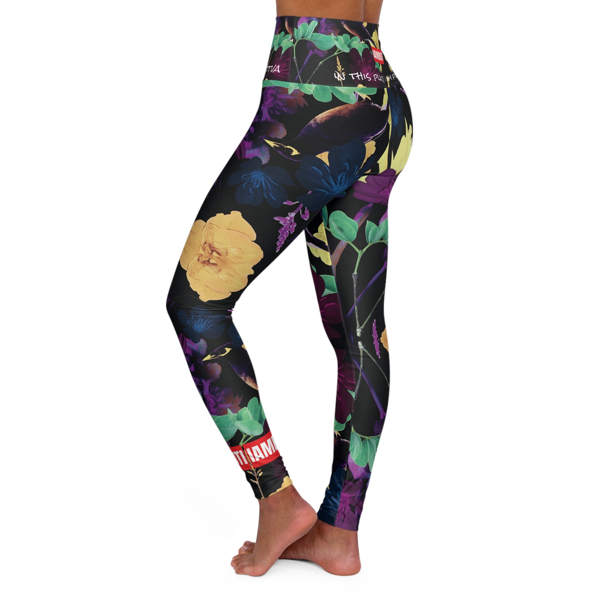 BUTISATTVA // Dark Tropical High Waisted Yoga Pant