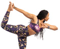 Load image into Gallery viewer, Asym Crossback Bra // Purple Galaxy x Purple Leopard