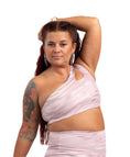 Load image into Gallery viewer, Tarzan Bra //  Pink Metallic Zebra