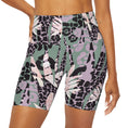 Load image into Gallery viewer, Abstract Cheetah High Waisted Yoga Shorts
