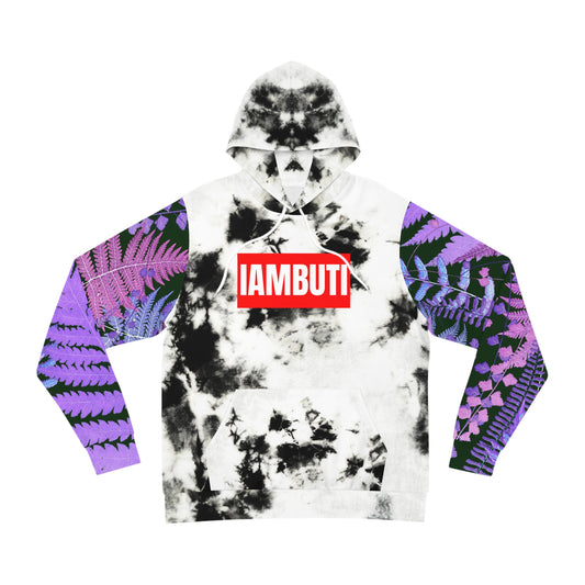 IAMBUTI Contrast Hoodie // Tie Dye x Purple Fern
