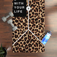 Load image into Gallery viewer, Leopard "Be Brave With Your Life" | Natural Rubber Mat
