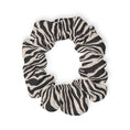 Load image into Gallery viewer, Zebra Print Scrunchie — Black & White Animal-Print Hair Tie
