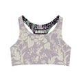 Load image into Gallery viewer, Subtle Floral x Abstract Cheetah Seamless Sports Bra
