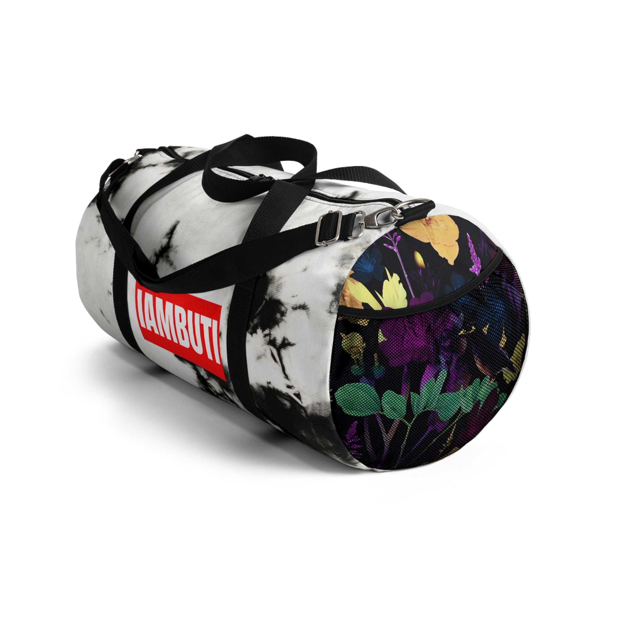 IAMBUTI Contrast Gym Duffel // Tie Dye x Dark Tropical