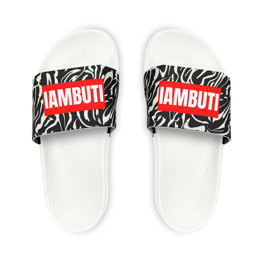 IAMBUTI Glitch Zebra Women's Slides