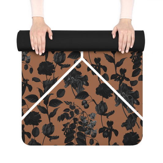 Dark Flowers x Brass | Natural Rubber Mat