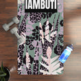 Load image into Gallery viewer, Subtle Floral x Abstract Cheetah  IAMBUTI Yoga Mat
