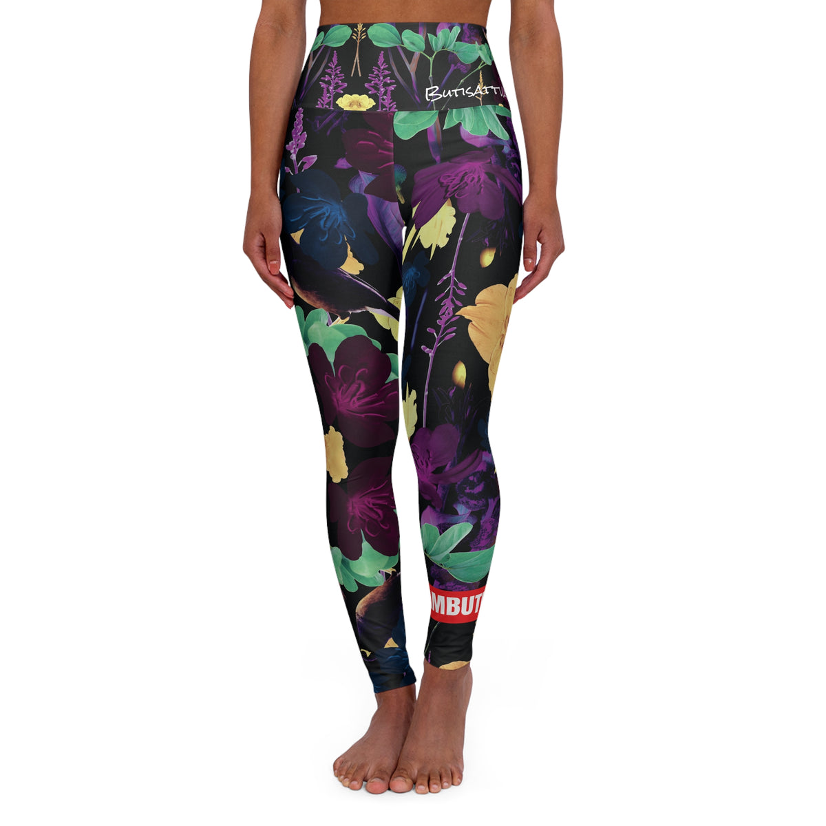 BUTISATTVA // Dark Tropical High Waisted Yoga Pant
