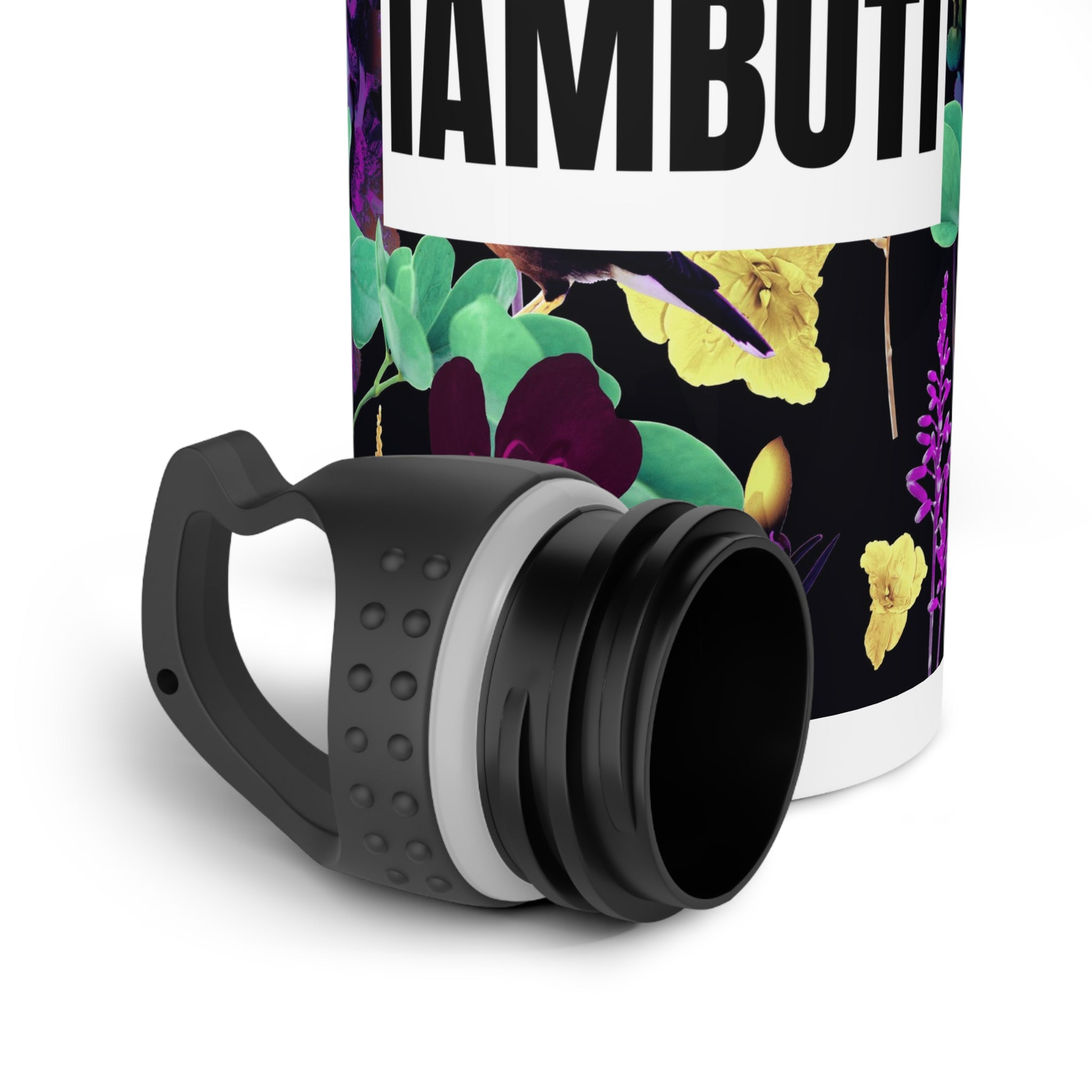 IAMBUTI X Dark Tropical Stainless Steel Gym Water Bottle