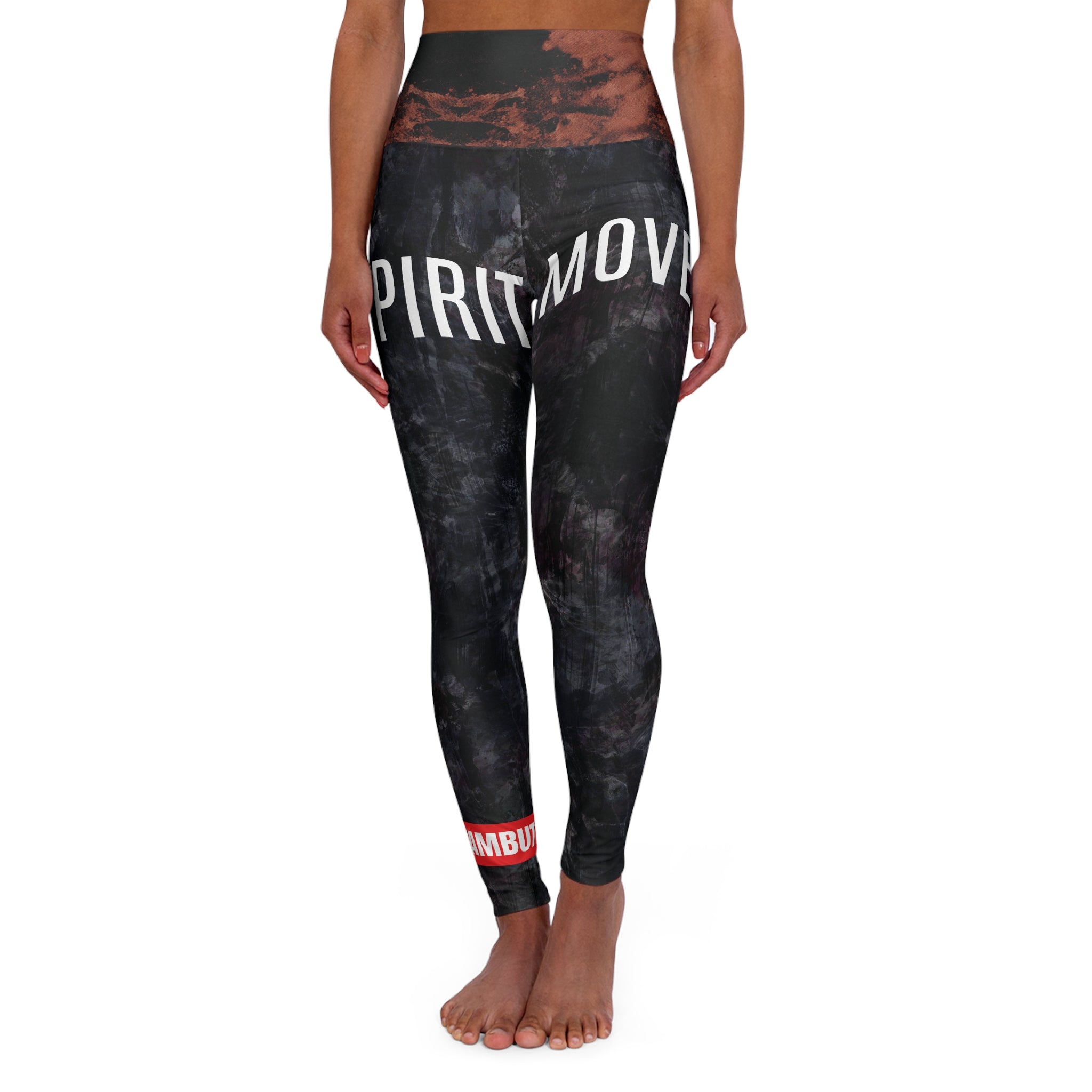 SPIRIT MOVE // Black Stone + Rust High Waisted Yoga Pant