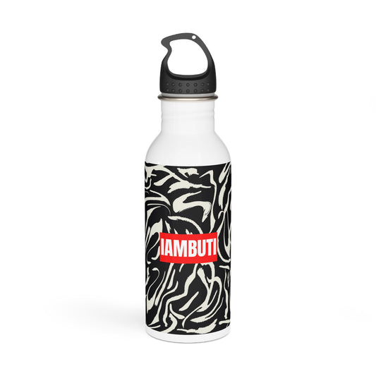 IAMBUTI X Glitch Zebra Stainless Steel Gym Water Bottle