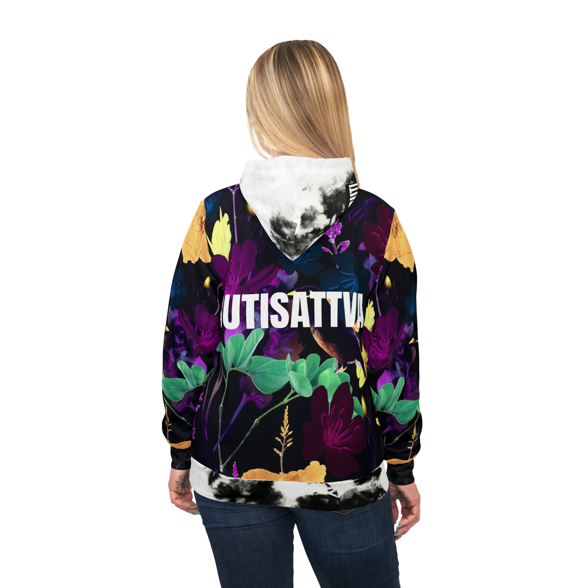 IAMBUTI Contrast Hoodie // Dark Tropical x Tie Dye