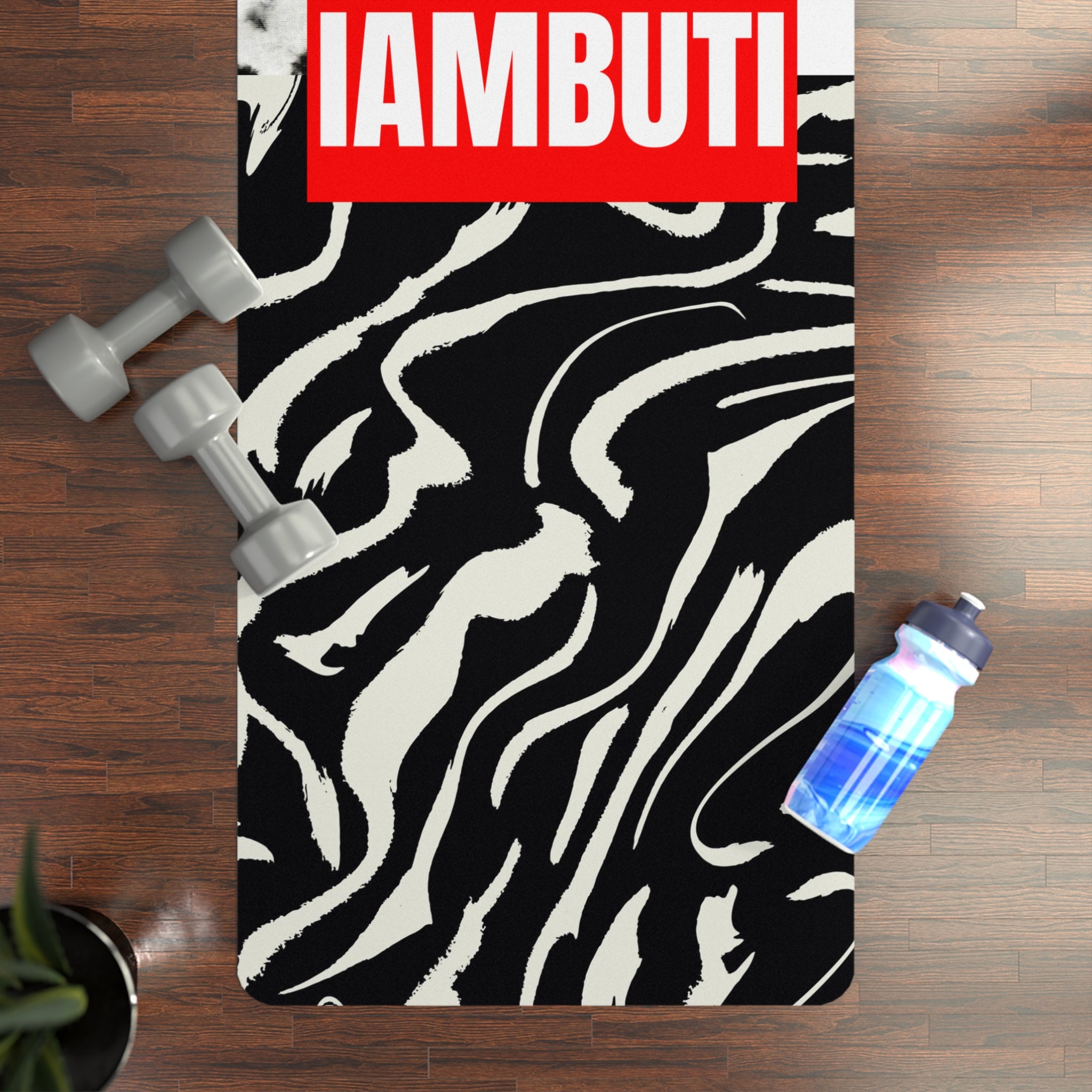 Glitch Zebra x Tie Dye IAMBUTI Yoga Mat