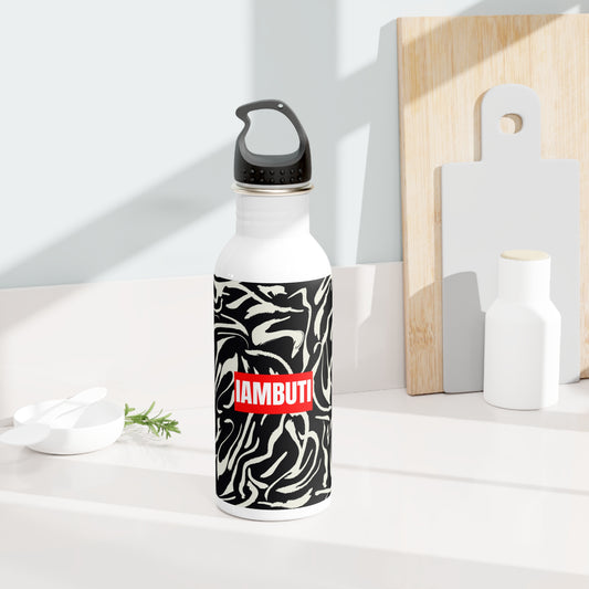 IAMBUTI X Glitch Zebra Stainless Steel Gym Water Bottle
