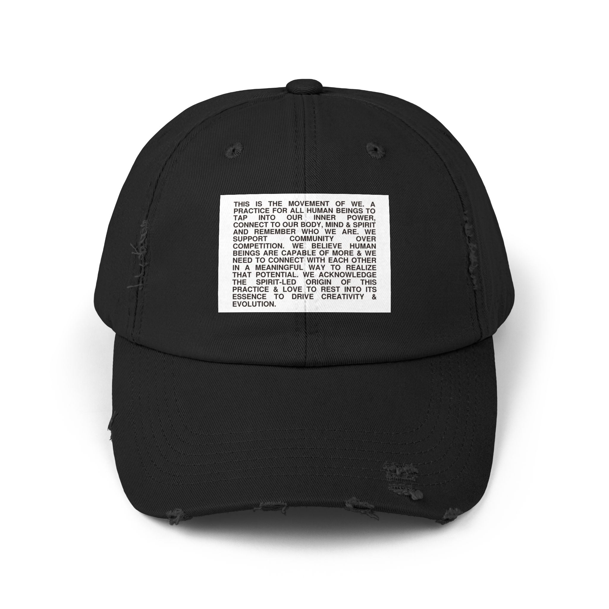 The Movement of We Ethos - Unisex Distressed Cap