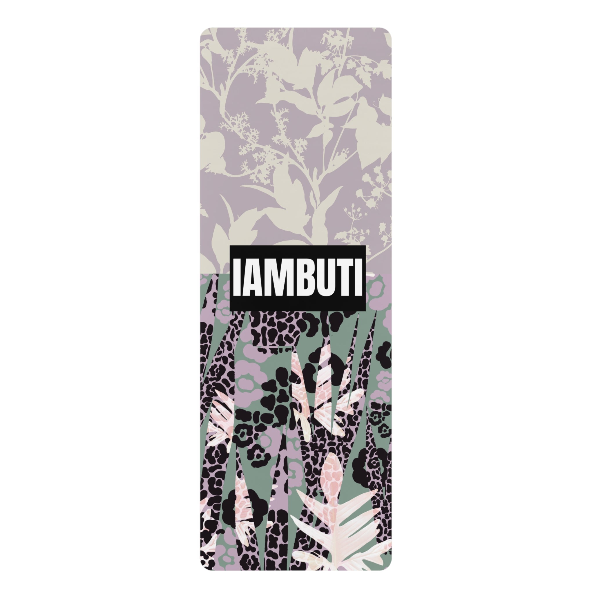 Subtle Floral x Abstract Cheetah  IAMBUTI Yoga Mat