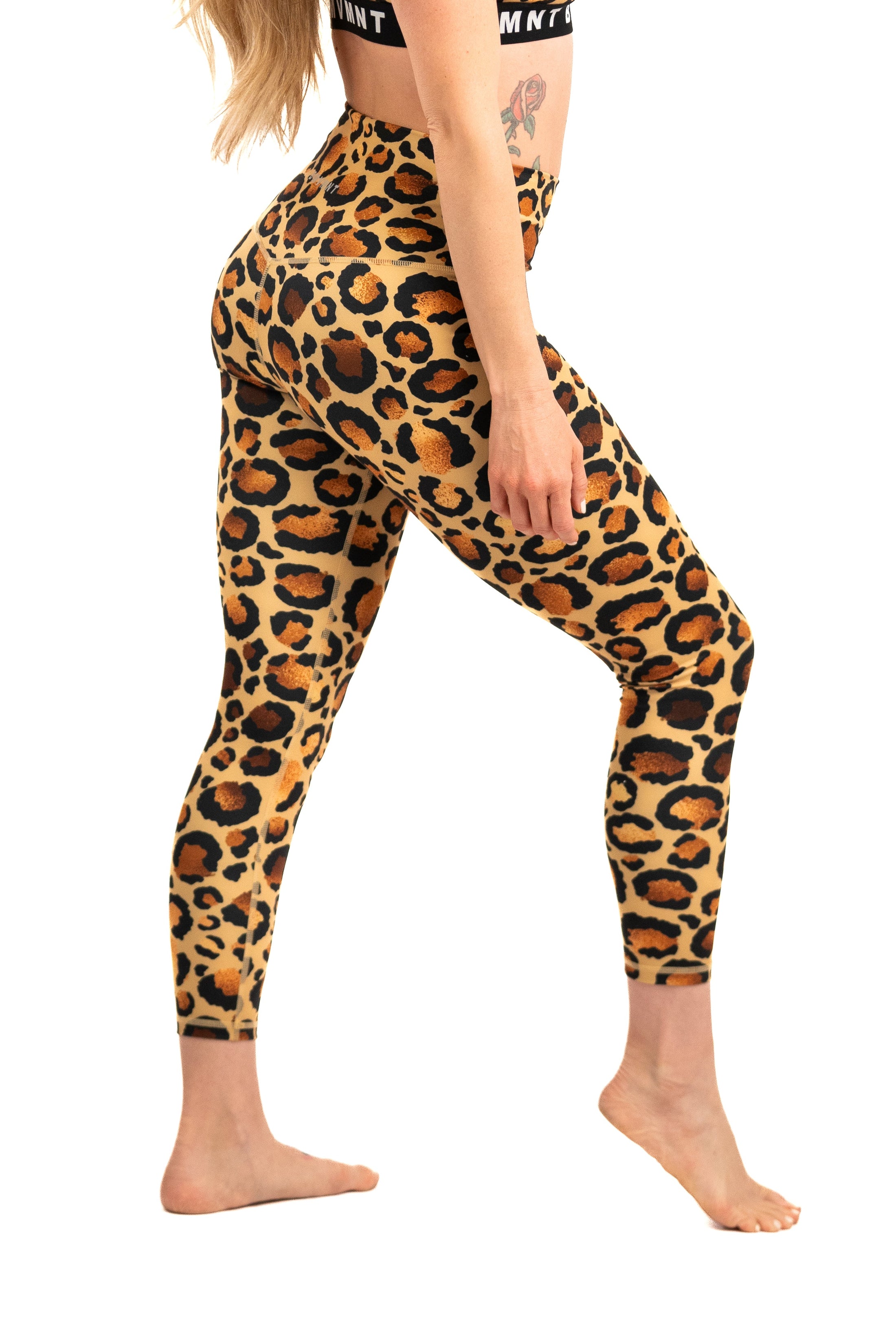 SmoothTech Leggings // Gold + Tan Leopard