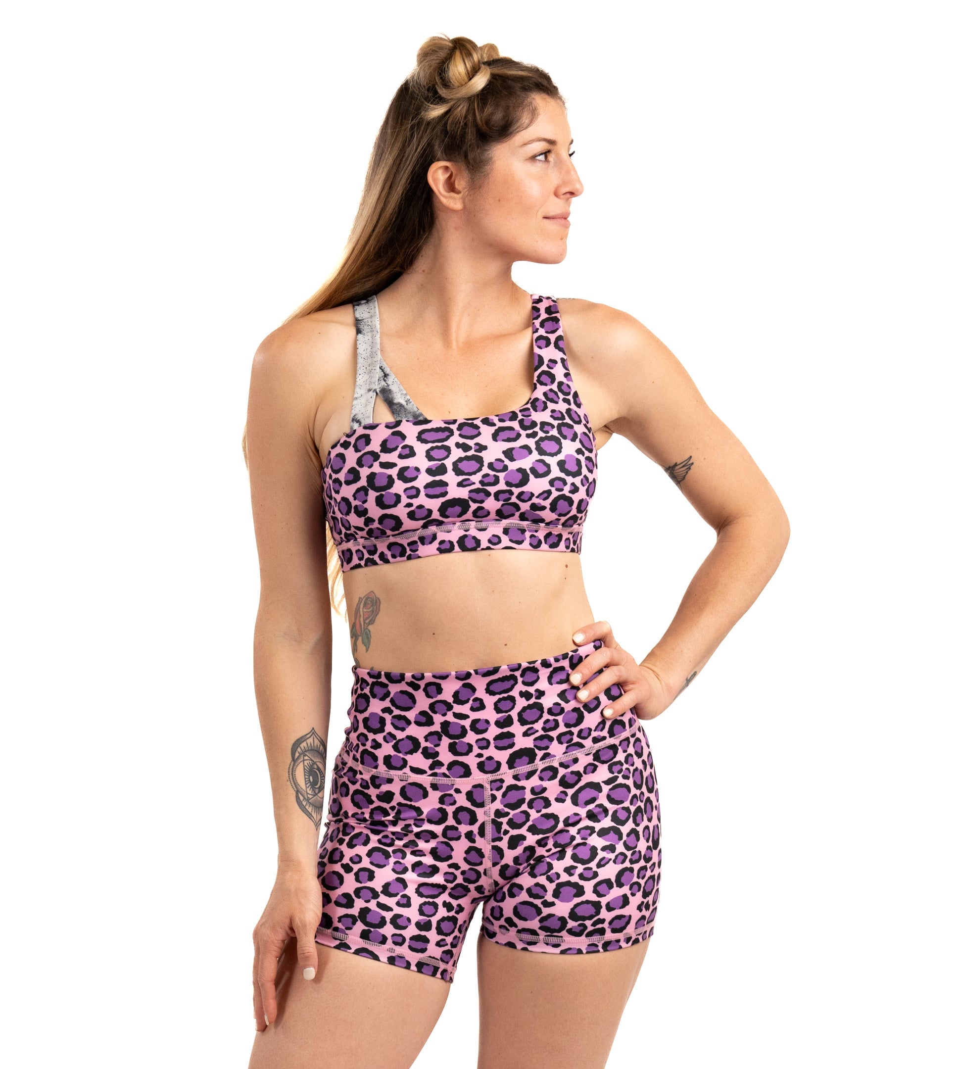 Biker Short // Pink + Purple Cheetah