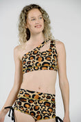 Load image into Gallery viewer, Side Tie Short // Gold + Tan Leopard
