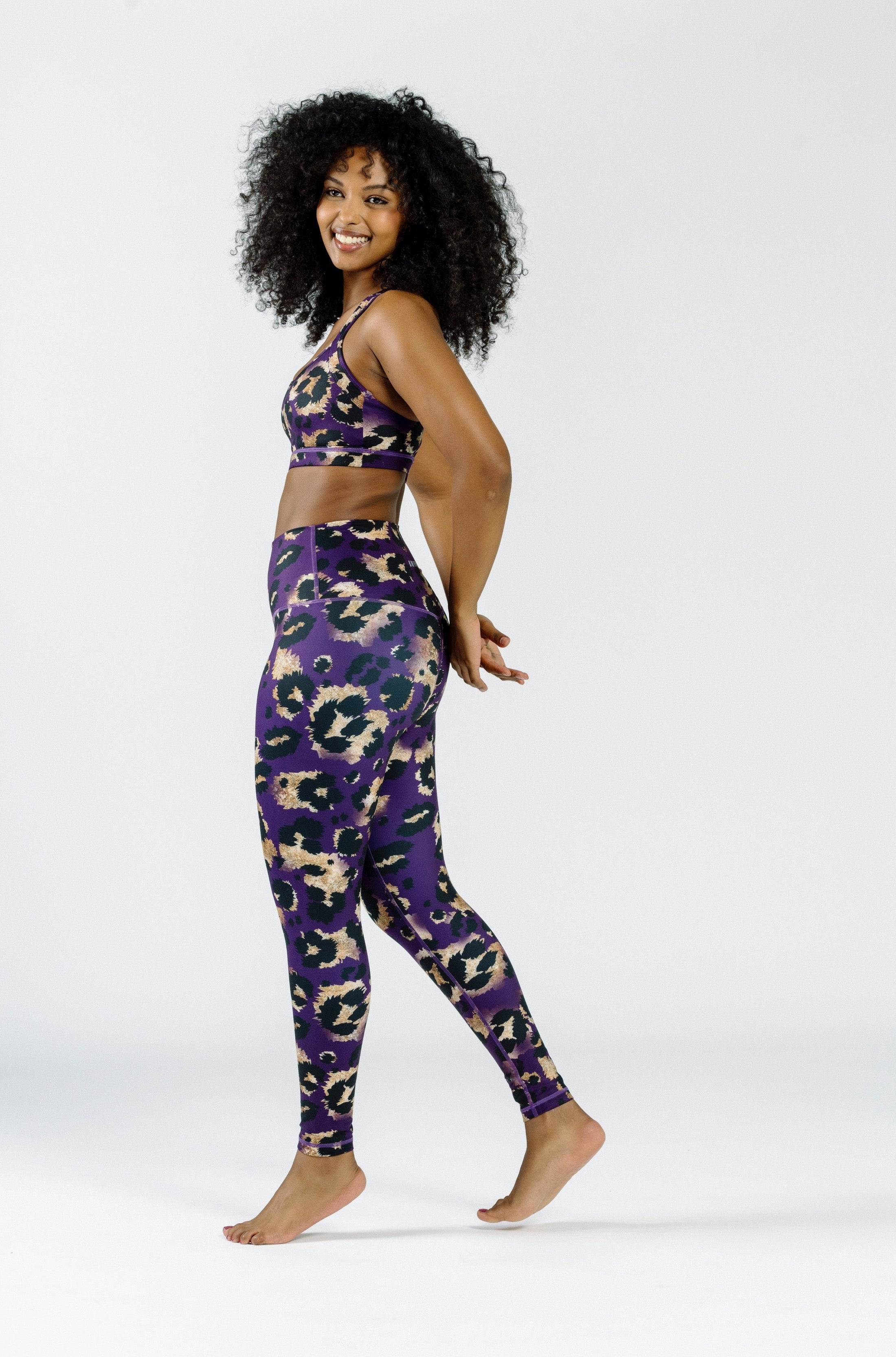 SmoothTech Leggings // Dark Plum Leopard